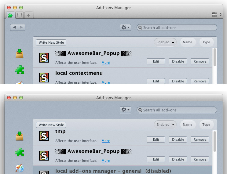 Firefox Addons & Prefrence TabColor & DialogWindow