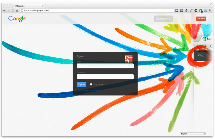 Google Fresh Clean Login Screens