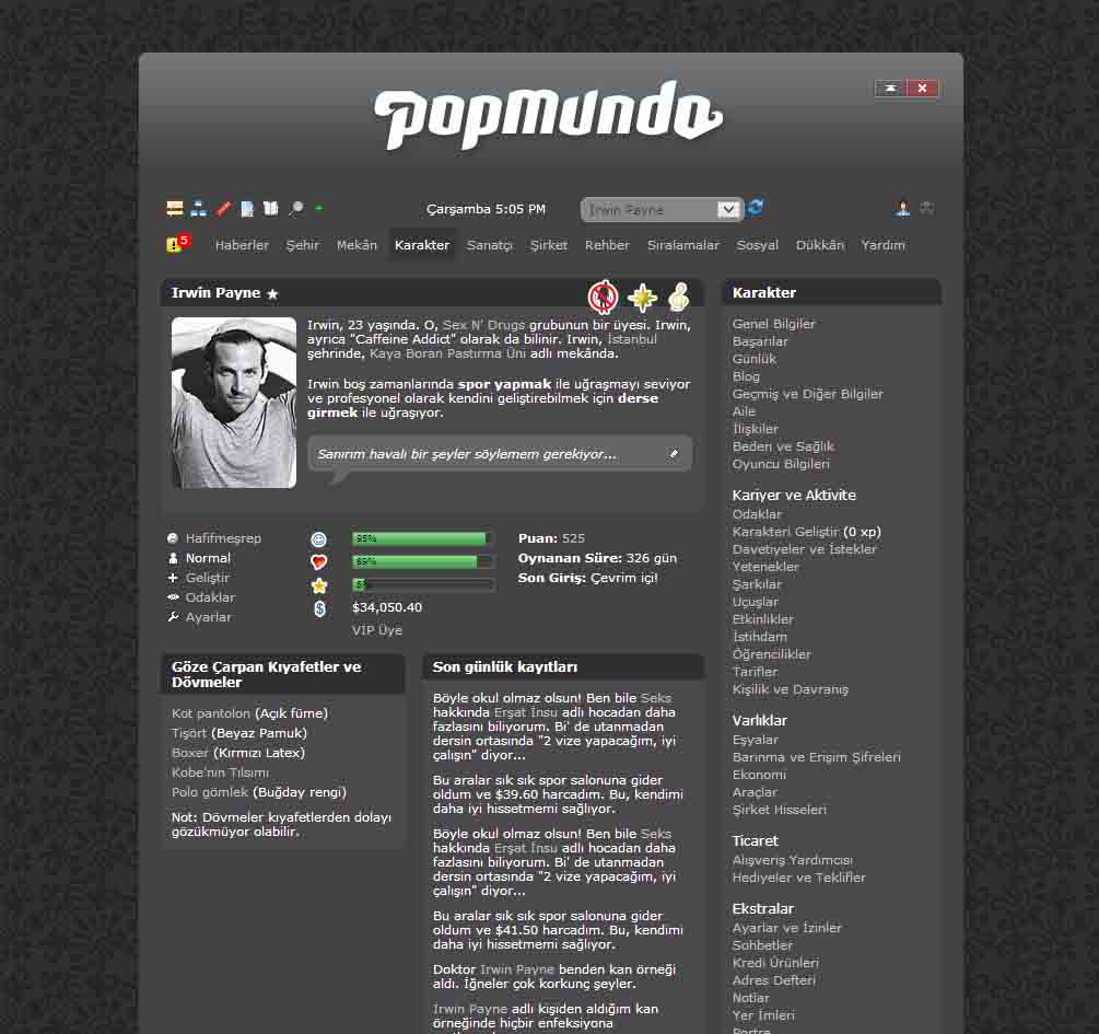 Popmundo V2 Retro (BLACK)
