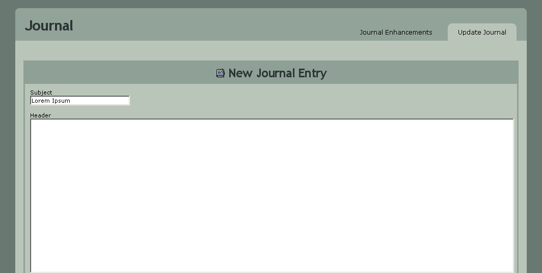 More Journal Editing Space