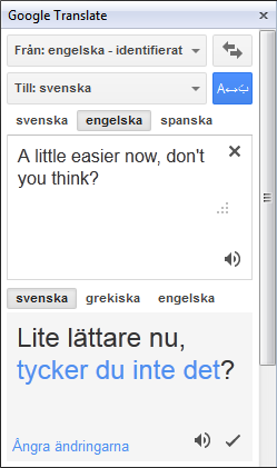 Google Translate - In the Sidebar