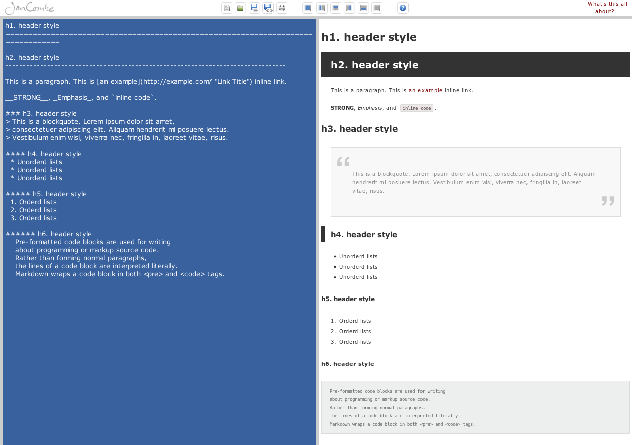 Preview Style for joncom-markdown-editor