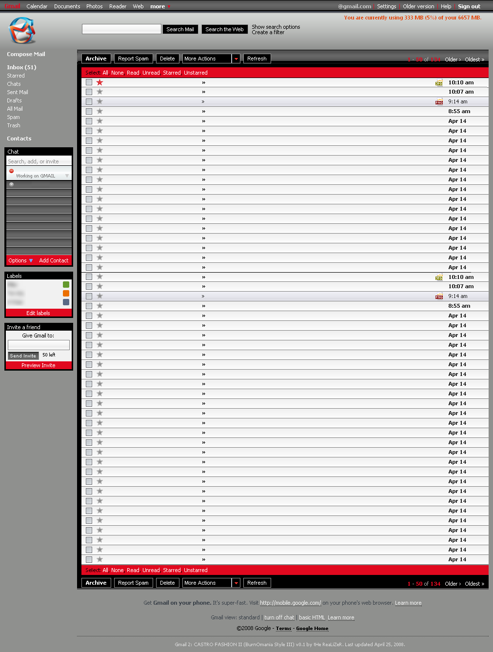 Gmail 2: CASTRO FASHION II (BurnOmania Style III)