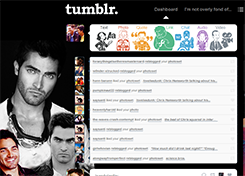 Tumblr dashboard:  Tyler Hoechlin / Derek Hale