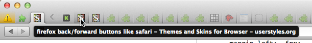 Firefox Tab Hover QuickTip Fixed Position