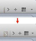 Firefox OSX narrower newtab, alltabs, pano buttons