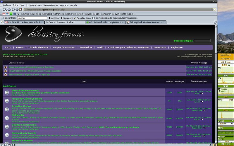 Dark Gentoo forums
