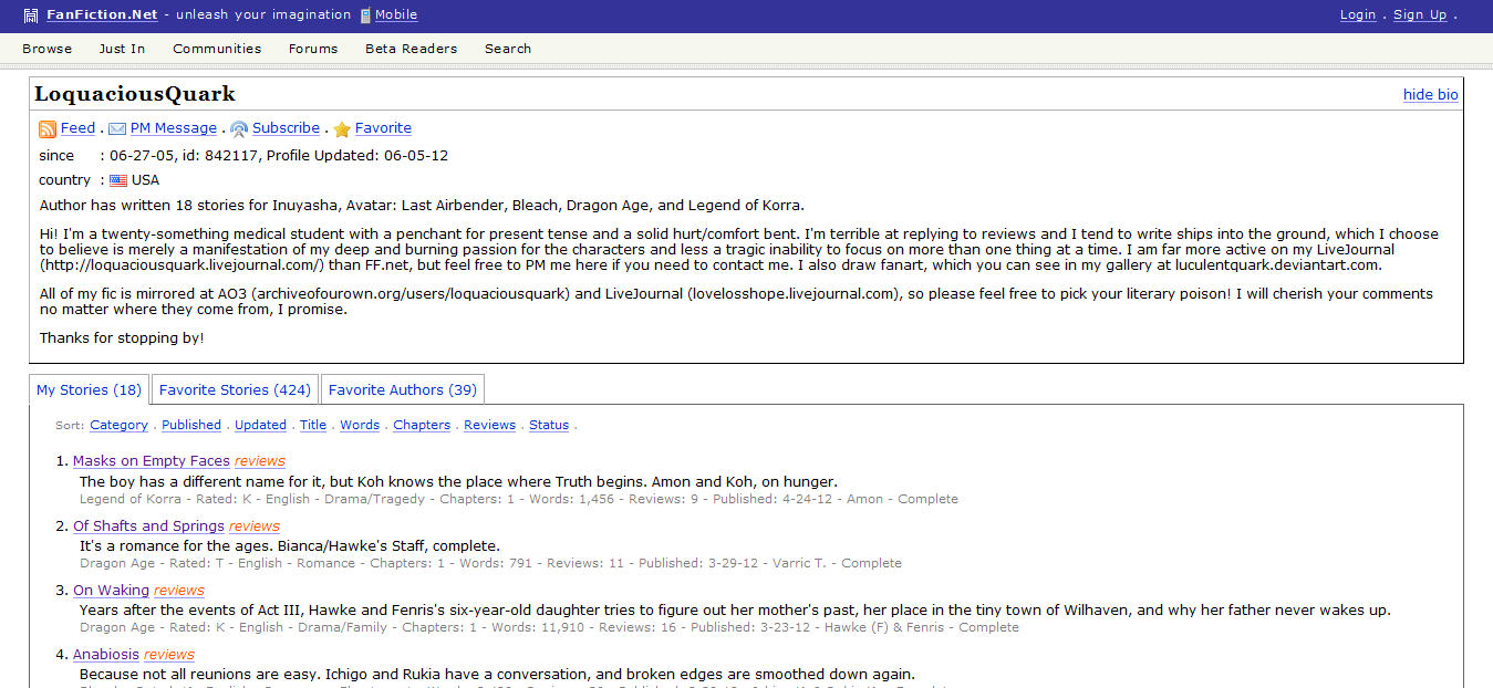 Fanfiction.net Tweaks