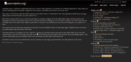 Dark Gray Redesign Userstyles