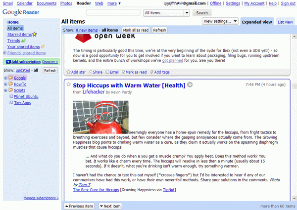 Google Reader - My Tweaks 2