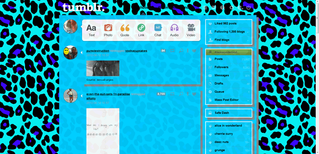 Blue Cheetah Print Dash Theme