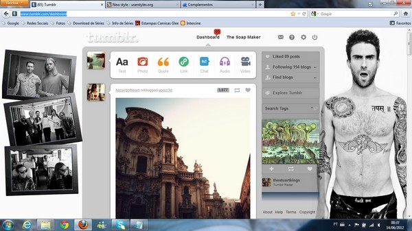Maroon 5 Dashboard Theme (Tumblr)