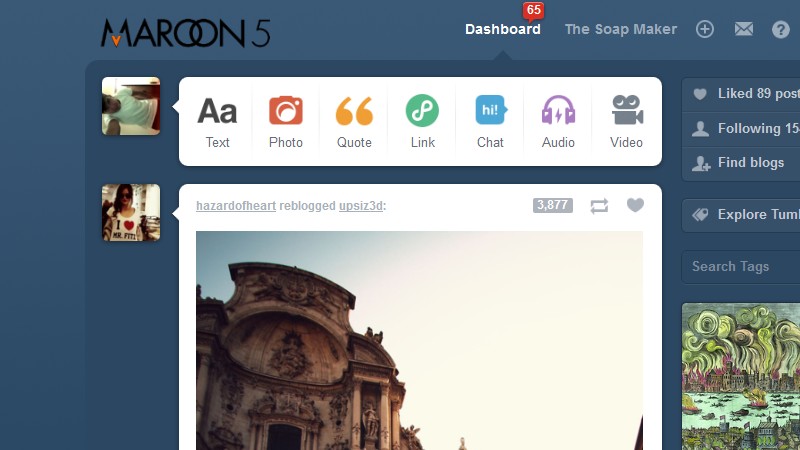Maroon 5 Logo Button (Tumblr)