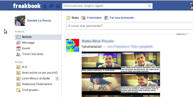 Facebook Custom Text