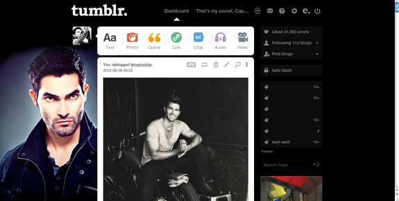 Tumblr: Derek Hale (Tyler Hoechlin) - Teen Wolf