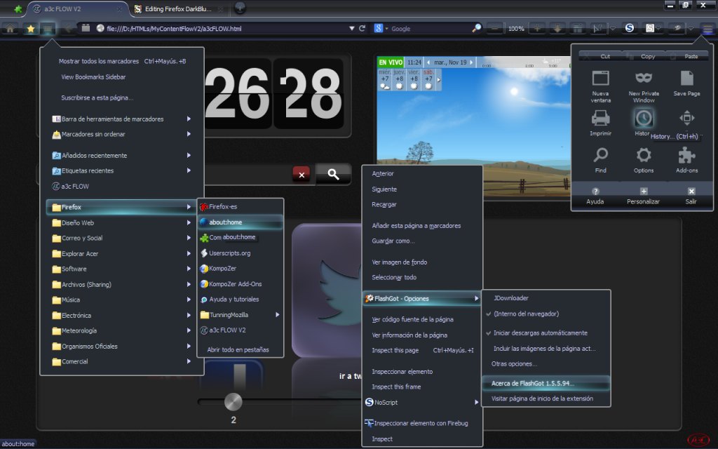 Firefox DarkBlue for  Nightly 53 test version