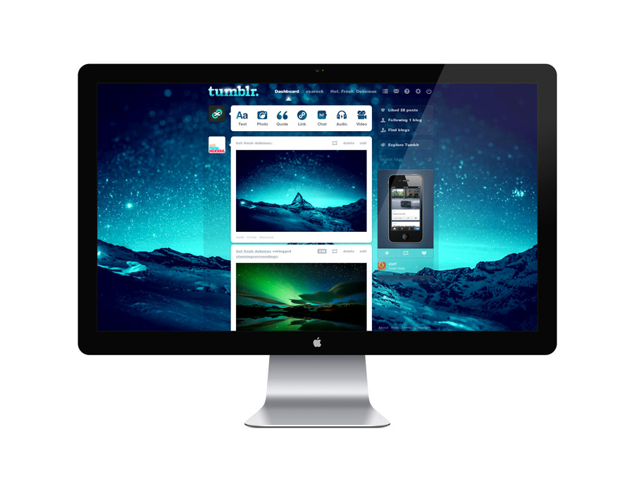 Tumblr dashboard theme - Milky Way