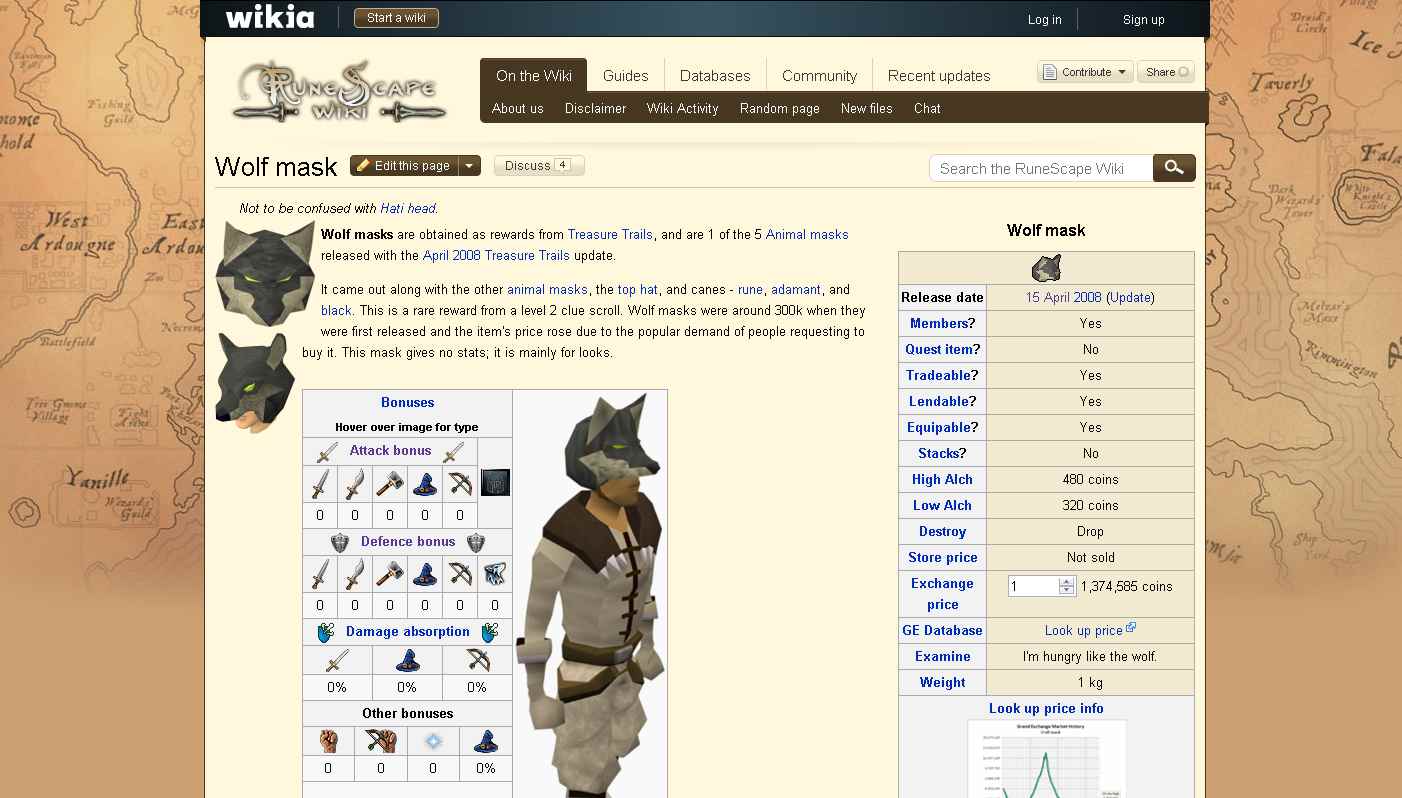 Wikia Skin Classic - Runescape Wiki - 3.3