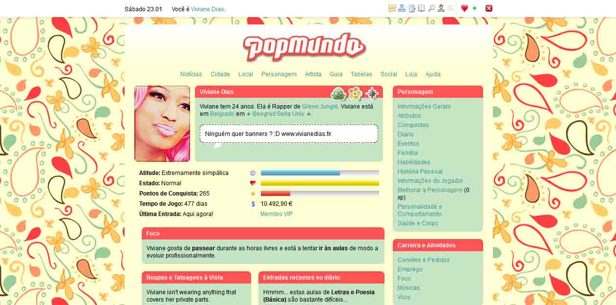 Cute Retro Popmundo V2 Theme