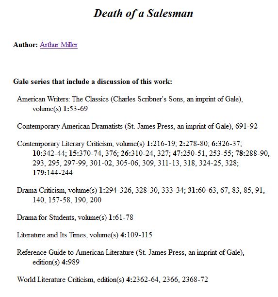 Gale Literary Index