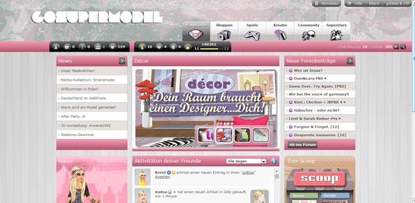 goSupermodel (Girly Rosa) (for Google Chrome)