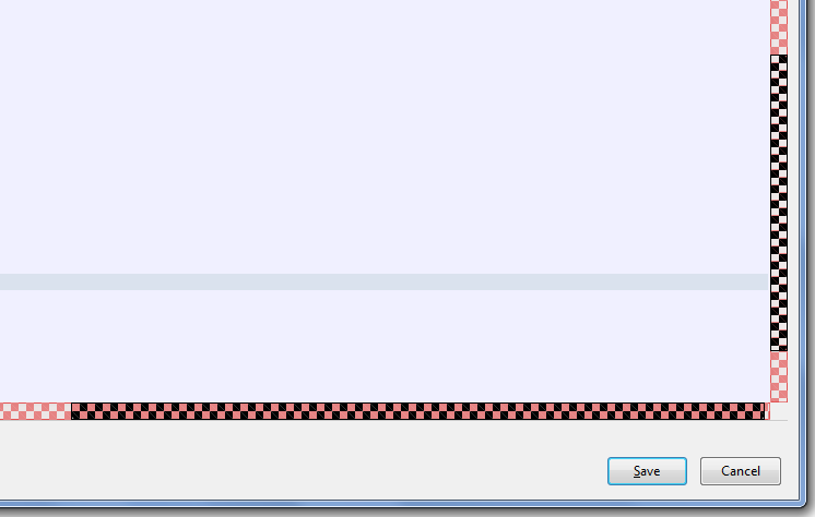 Scrollbar:  Checkerboard