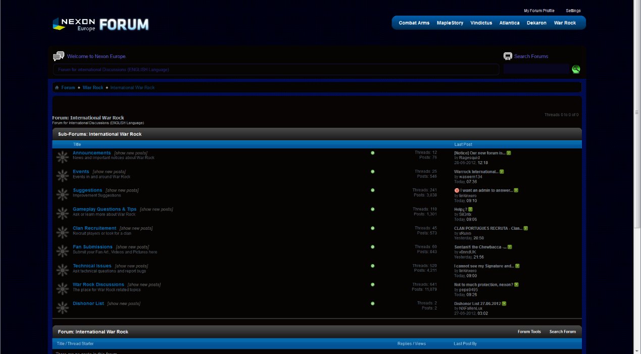 Nexon Forums - Dark Blue Scheme