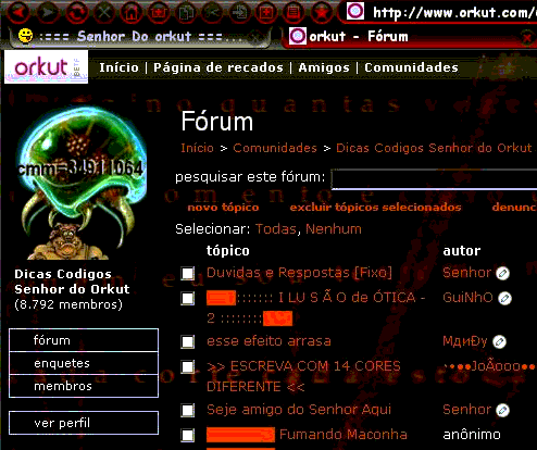 Assustador - Senhor do Orkut