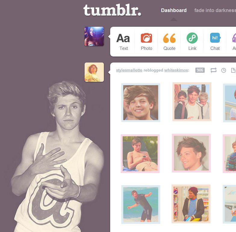 Niall Horan - Tumblr Dashboard theme
