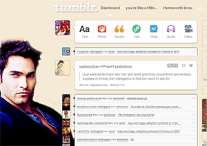 Tumblr dashboard: Tyler Hoechlin #1