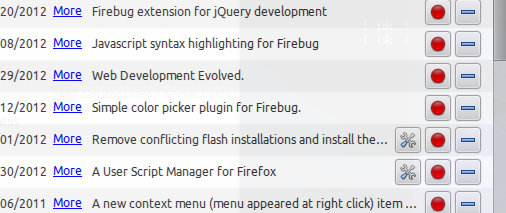 Firefox Add-on Manager - Icons Only