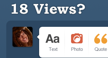18 Views? Tumblr Logo