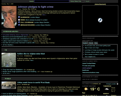 Yahoo News - Dark Clean (also for eeepc)