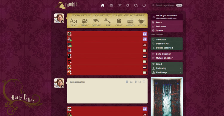 Harry Potter Tumblr Theme