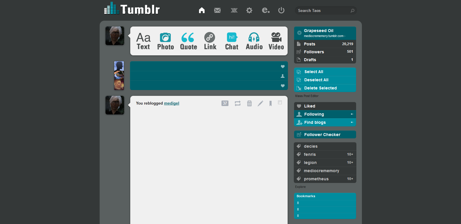 Blue Mood Tumblr Theme