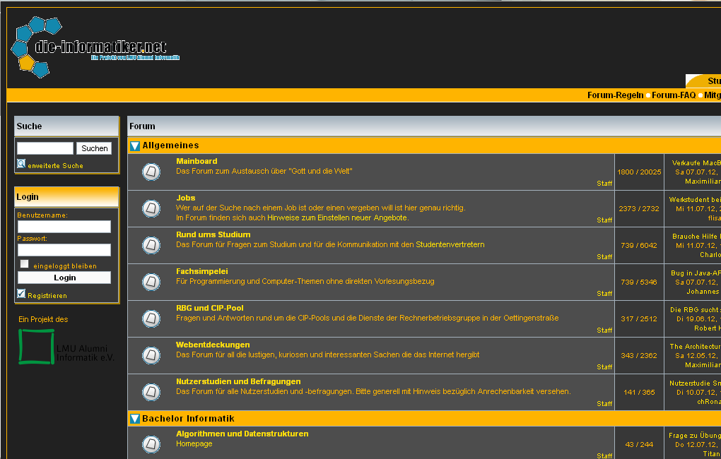 die-informatiker.net grey/orange theme