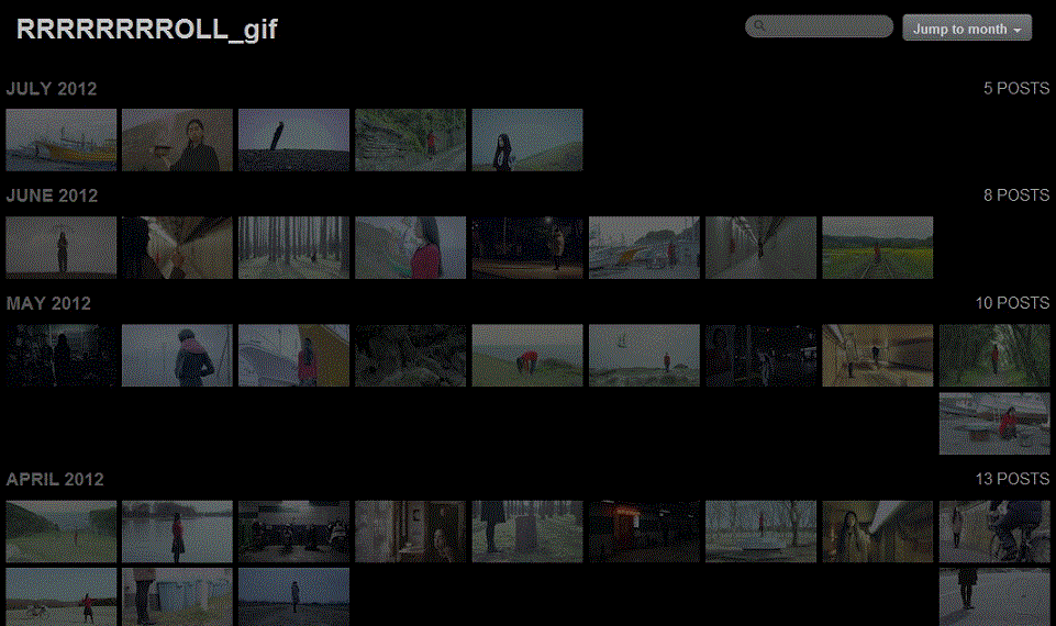 tumblr archive page dark