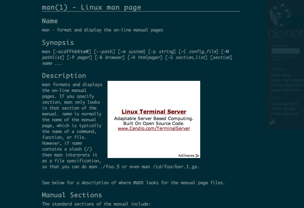 solarized dark linux.die.net