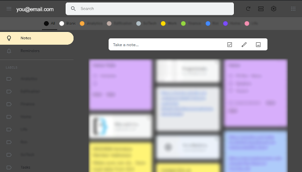 Google Keep Darker