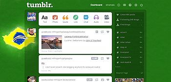 Tumblr dashboard theme: Brasil