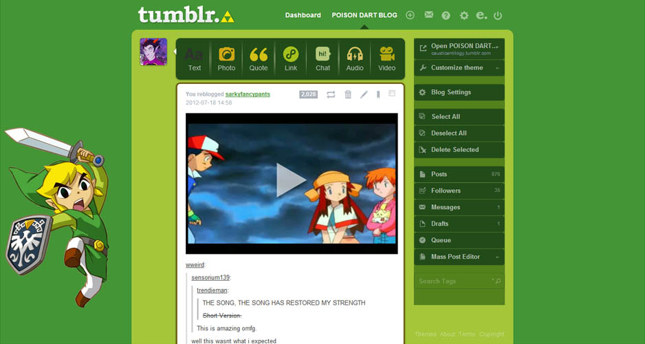 Legend of Zelda Dashboard Theme