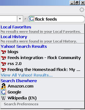 Flock's searchBox stylished