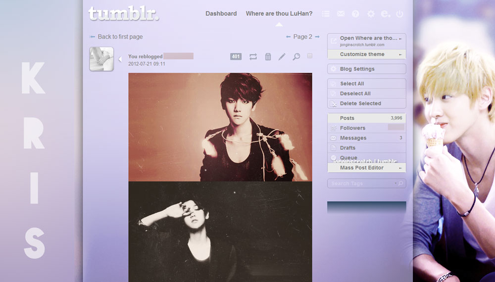 EXO-M Kris [Ver.2.2] | jonginscrotch.tumblr