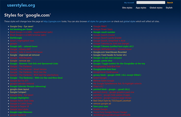 Rommel's Dark Blue Userstyles.org