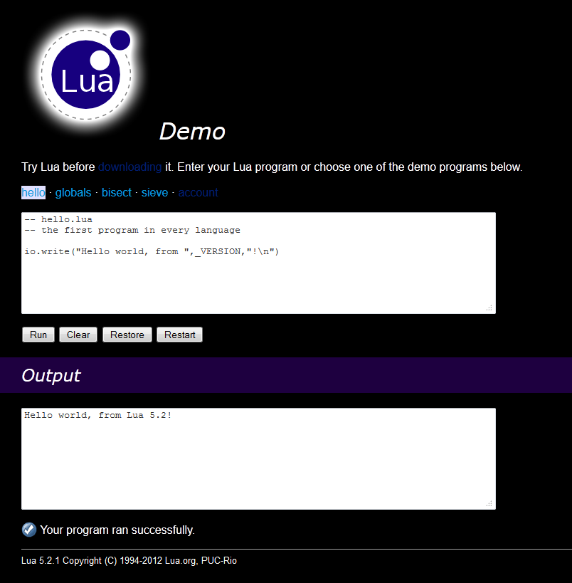 Lua Demo (Black)
