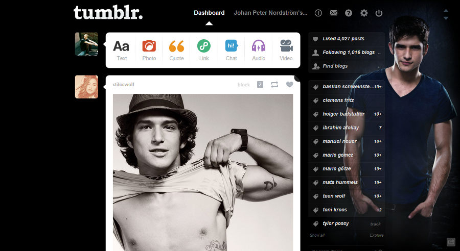 Tumblr - Tyler Posey (Black 01 - Teen Wolf)