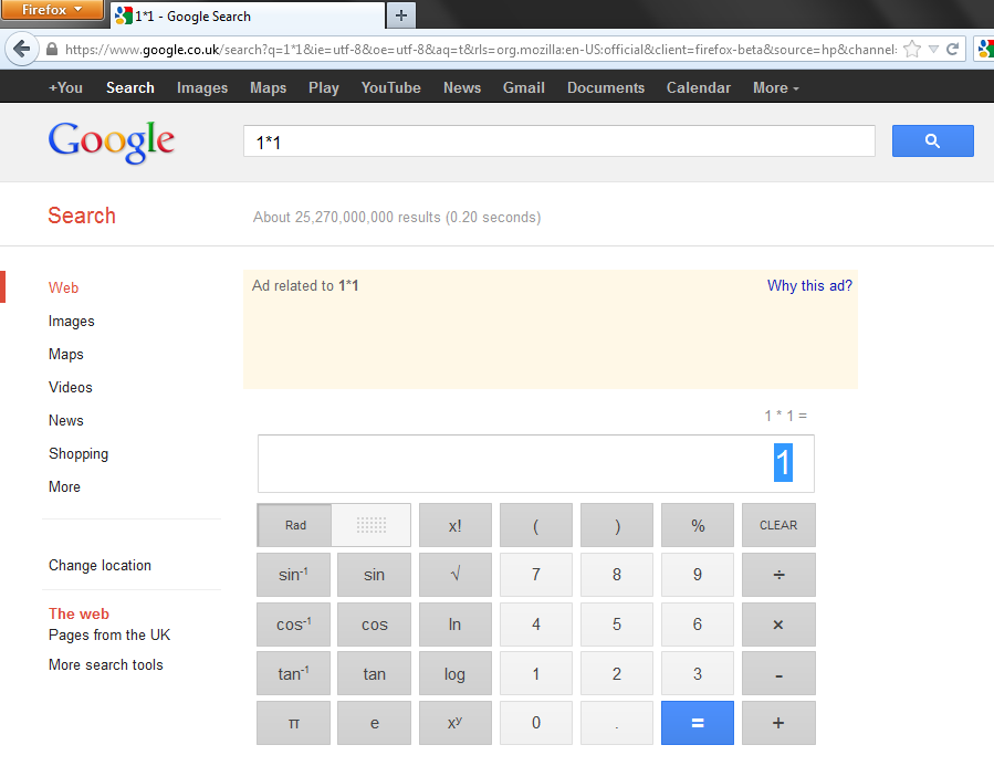 Allow Google's calculator result to be selectable.