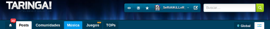 taringa header fuego azul
