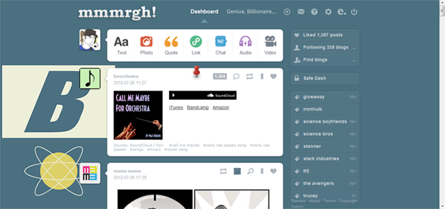 Tumblr Dashboard - BLU