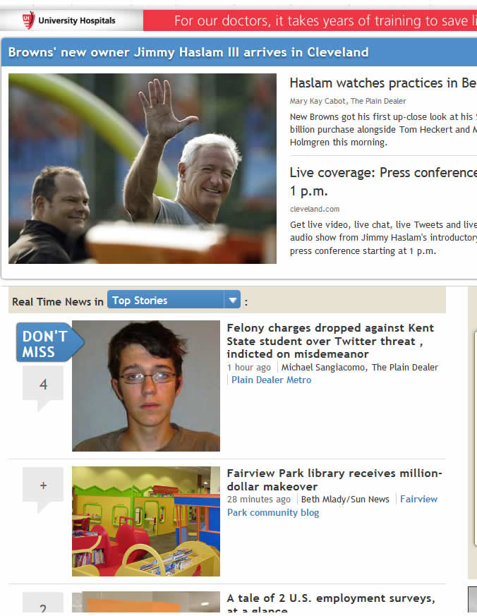 Cleveland.com - Easier Reading